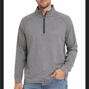 G/Fore Men’s Gray 1/4 Zip Performance Golf Pullover Mid Layer Size M Logo
